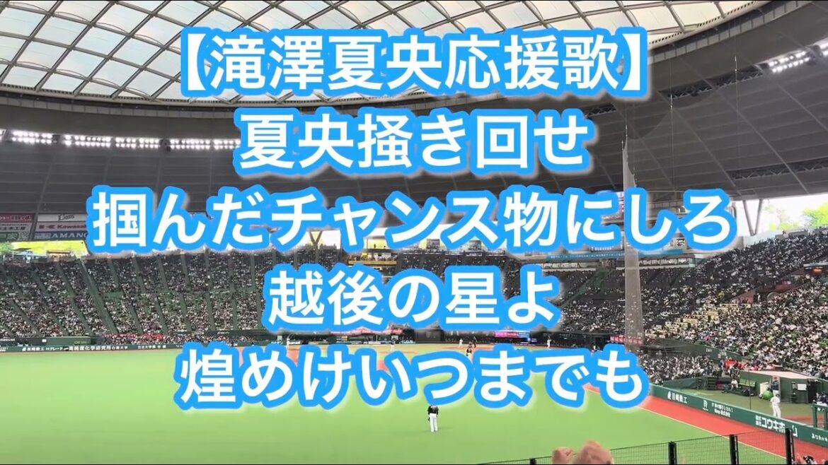 埼玉西武ライオンズ 滝澤夏央 応援歌【歌詞付き】