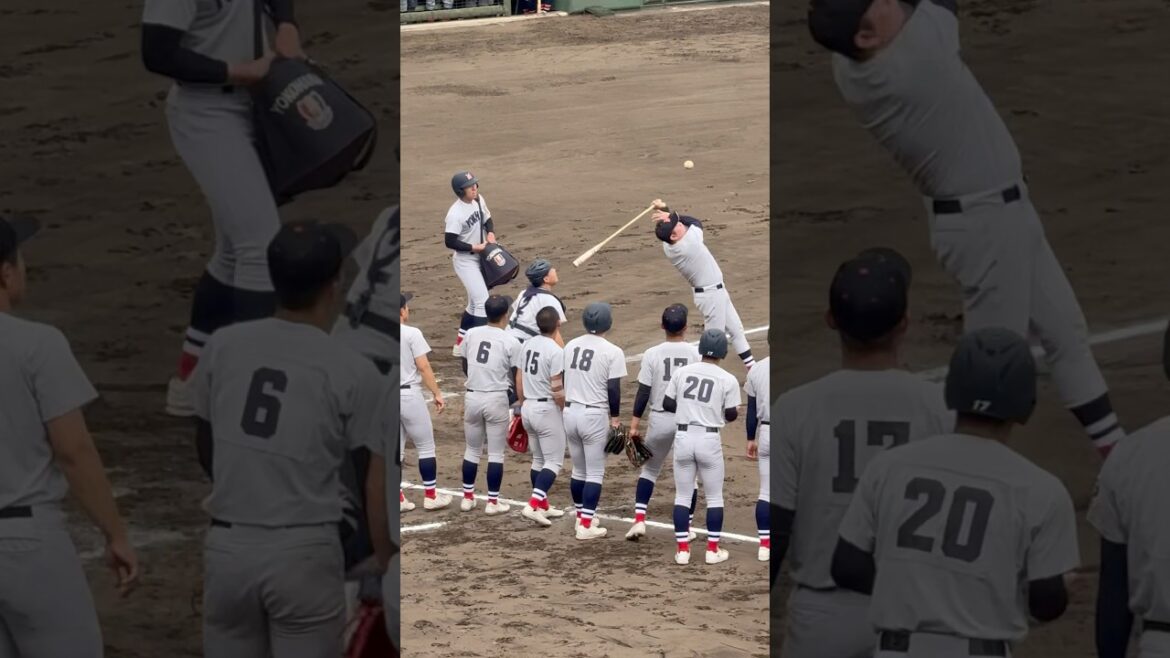 横浜高校　村田監督　シートノックを盛り上げる　#高校野球 #横浜高校 #甲子園 #シートノック #守備 #横浜 #野球