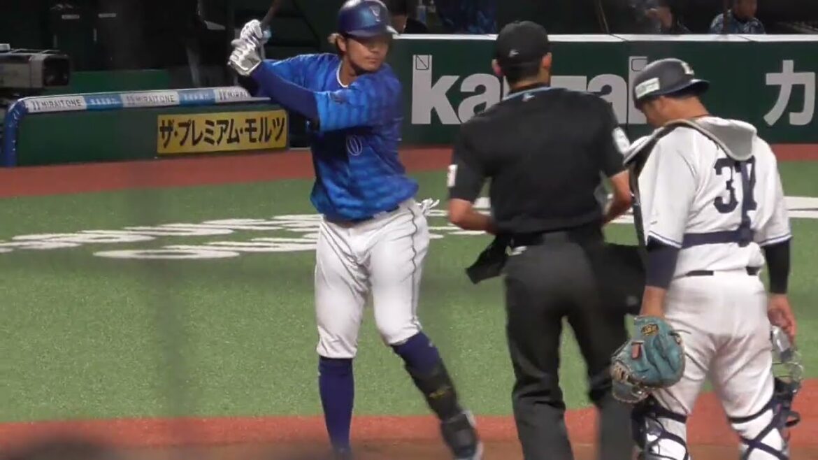 2025年4月22日 イースタンリーグ 埼玉西武戦・知野 直人 選手の打席入り（ボールデッド中）