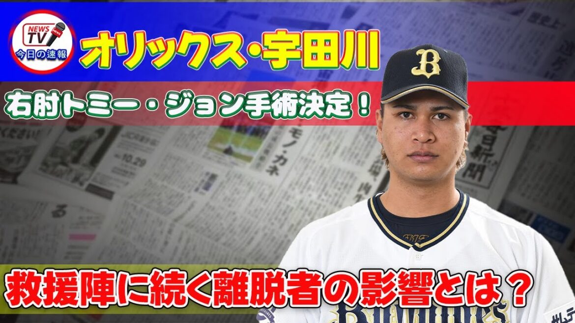 【野球】「オリックス・宇田川、右肘トミー・ジョン手術決定!救援陣に続く離脱者の影響とは?」 #宇田川優希, #オリックス, #トミー・ジョン手術, #侍ジャパン, #救援陣離脱, 【野球】「オリックス・宇田川、右肘トミー・ジョン手術決定!救援陣に続く離脱者の影響とは?」 #宇田川優希, #オリックス, #トミー・ジョン手術, #侍ジャパン, #救援陣離脱,