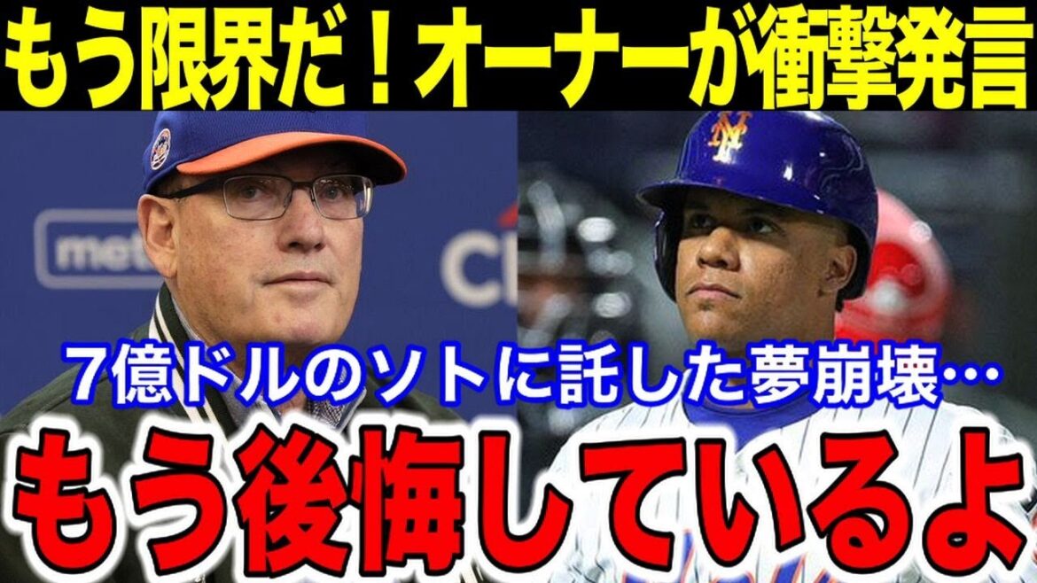 【大谷翔平】大谷越え7億ドルのソトに託した夢が崩壊！メッツのオーナーが衝撃発言「もう後悔しているよ…」大型契約の「明」と「暗」【海外の反応】