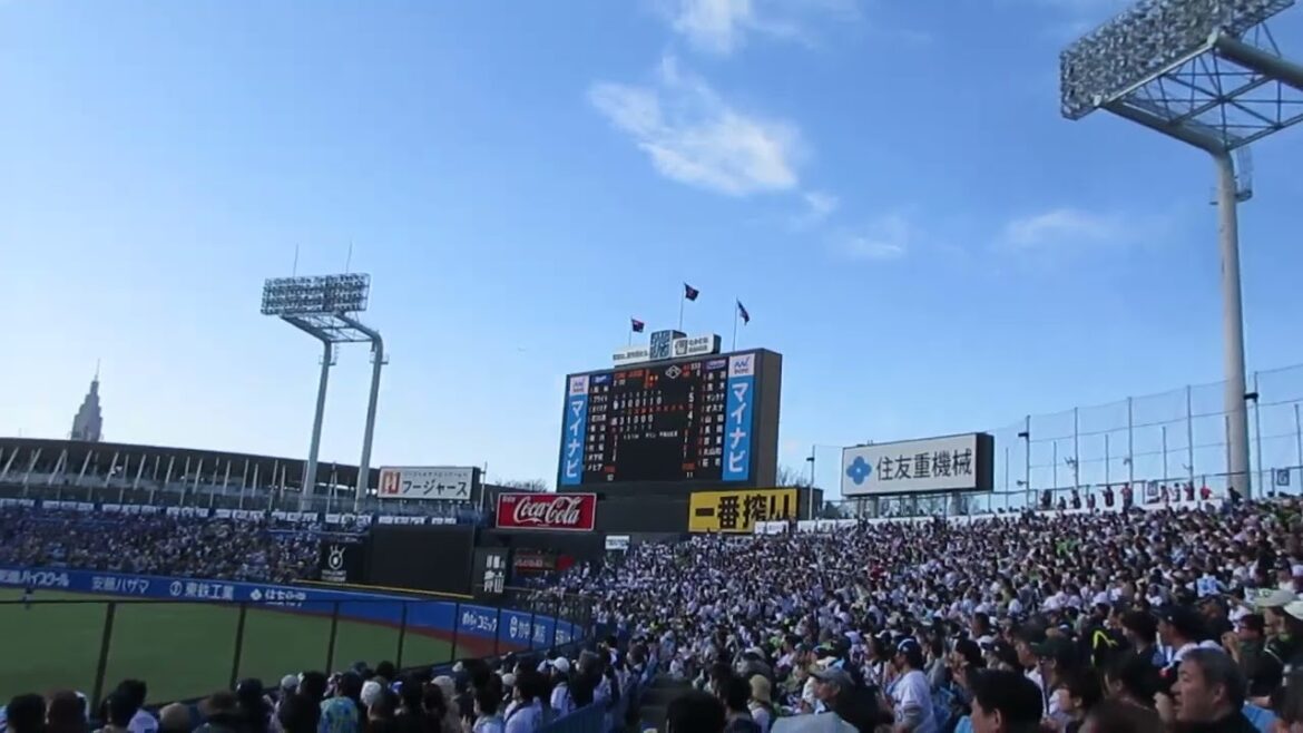 2025/4/6 ヤクルト 古賀優大 1号ホームラン ライトスタンドの反応