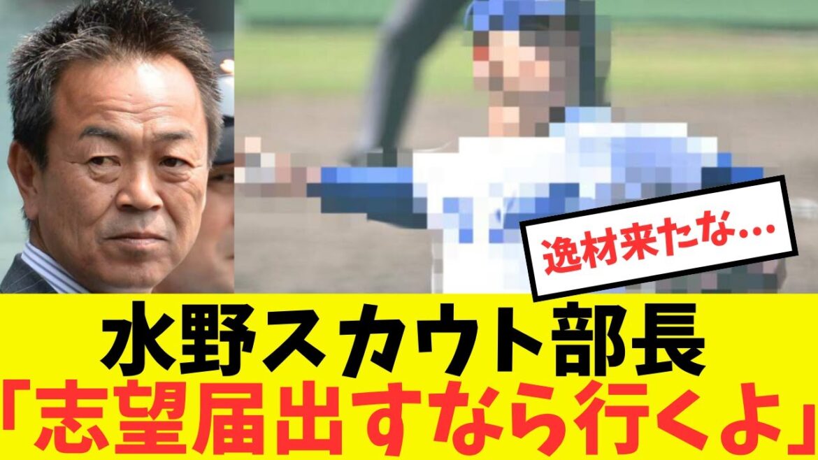 水野スカウト部長「志望届出すなら行くよ」#プロ野球 #読売ジャイアンツ #巨人 #新井瑛太