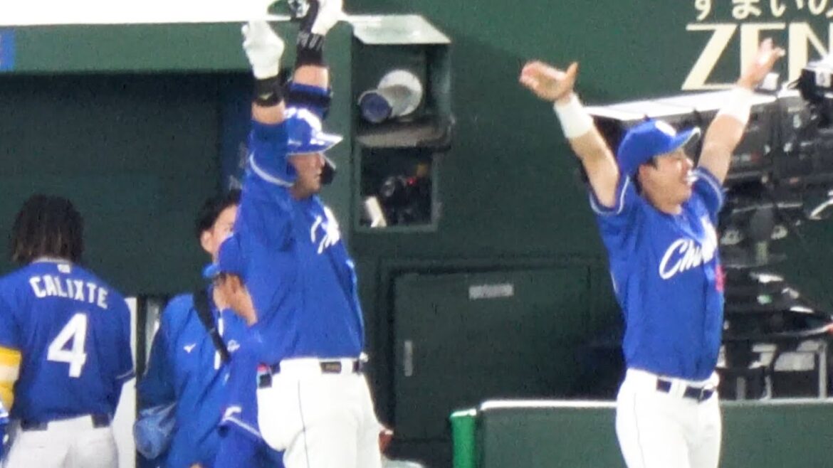 【中田翔】1打席目で場内からバースデーソング待ってくれた井上投手へ感謝のジェスチャー  現地映像