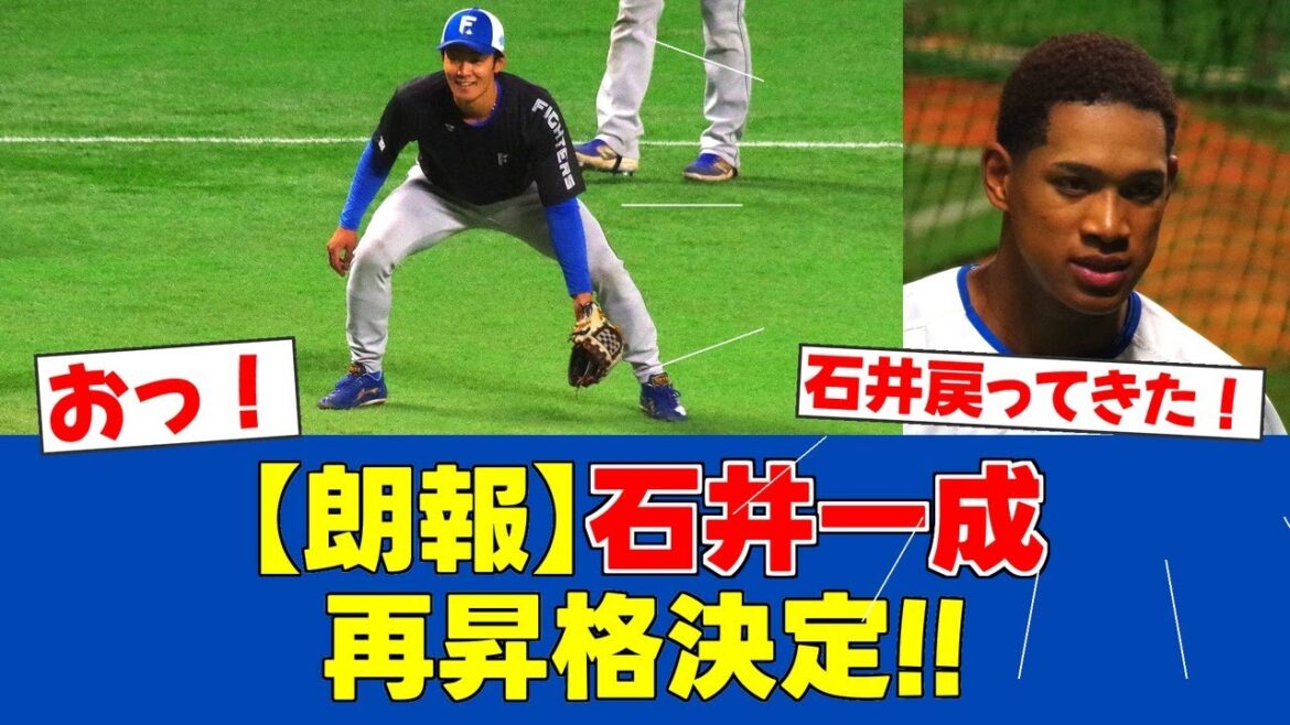 【朗報】石井一成が打率.333で1軍再昇格！ファームでの好調維持できるか【日ハムファンの反応】【F速報】