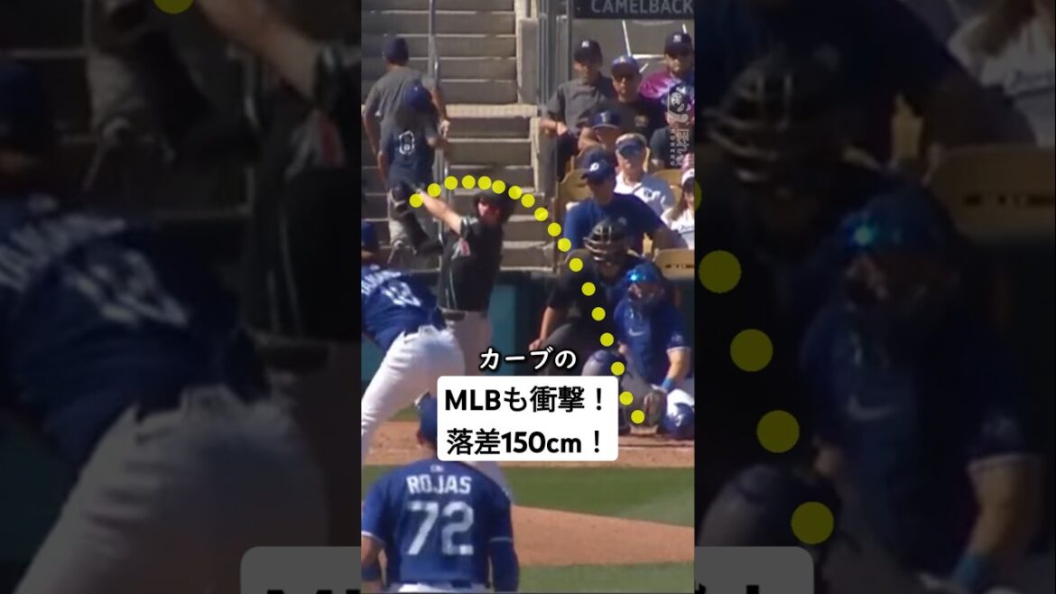 MLBも衝撃！由伸投手のカーブの落差150cmがエグすぎる！ #野球 #mlb