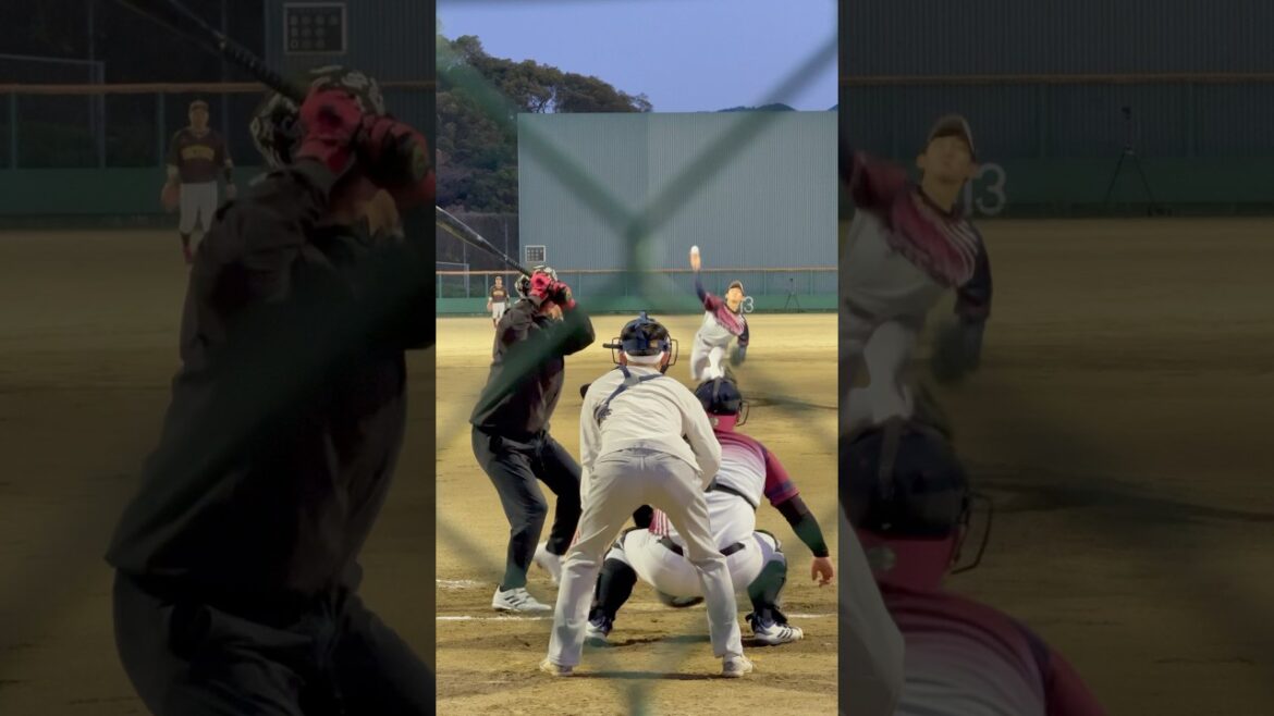 ビタビタに決まるフォーク⚾️ #草野球 #野球 #北九州りょーちんズ