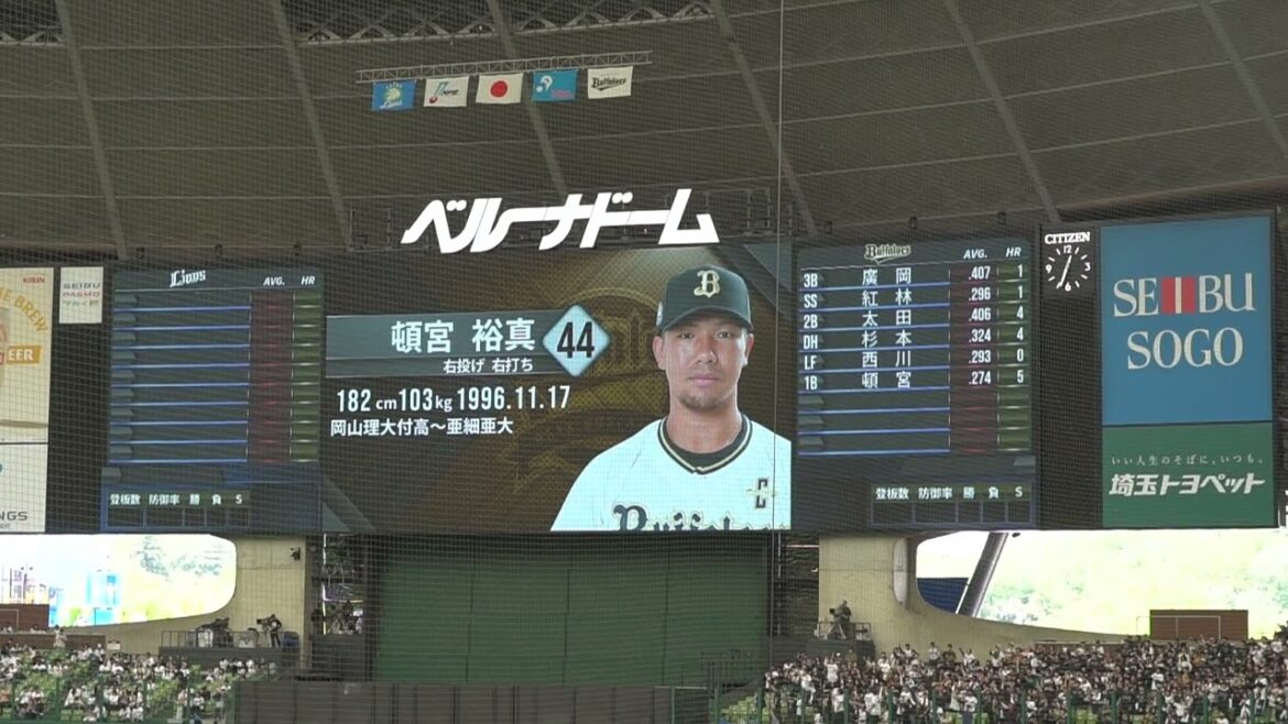 2025 4-27 オリックス・バファローズ スタメン発表 inベルーナドーム