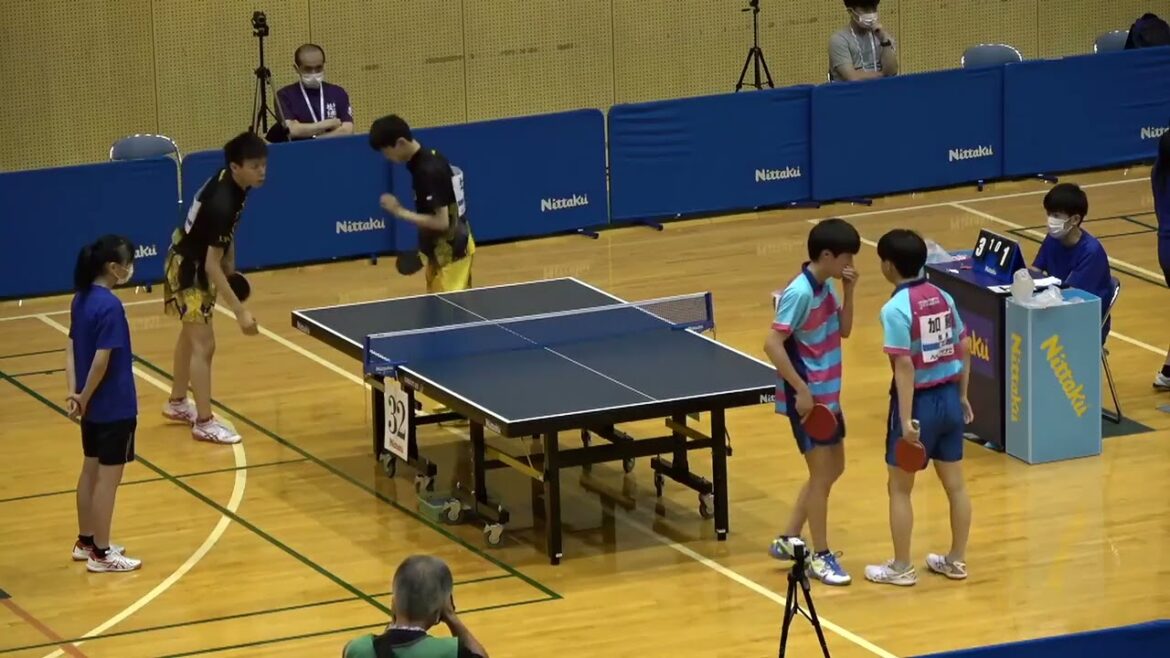 2021年IH 卓球 男子ダブルス2回戦 加藤誠惟・高柳陽斗 樹徳(群馬) vs 辻井聡一・中田泰成 上宮(大阪)