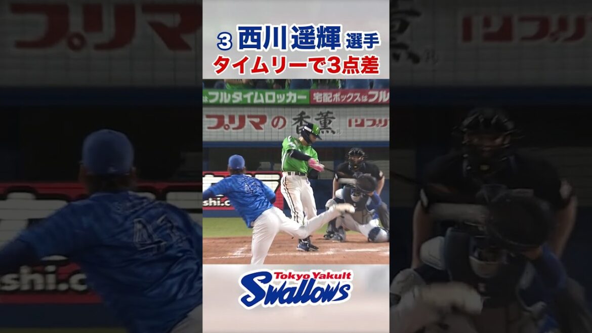 西川遥輝選手タイムリーで3点差 #swallows #西川遥輝 #shorts