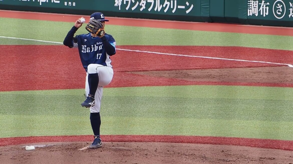 2025.04.20 読売-埼玉西武 #松本航 投球練習 (ジャイアンツタウン)