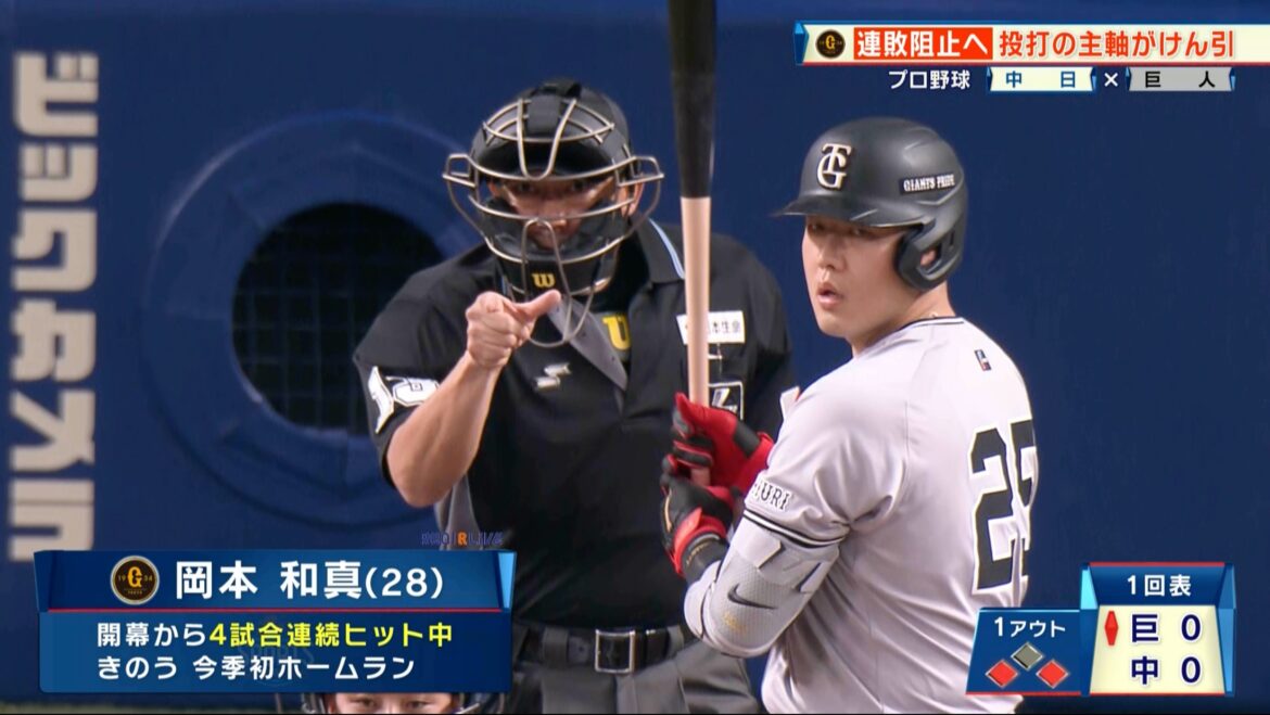 【中日×巨人】岡本和真＆山﨑伊織がチームを牽引！投打が噛み合った巨人が連敗を阻止｜プロ野球（テレ東スポーツ） - Yahoo!ニュース - Yahoo!ニュース