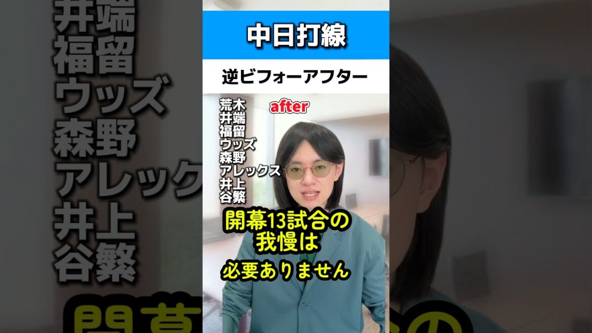 中日打線逆ビフォーアフター#中日ドラゴンズ