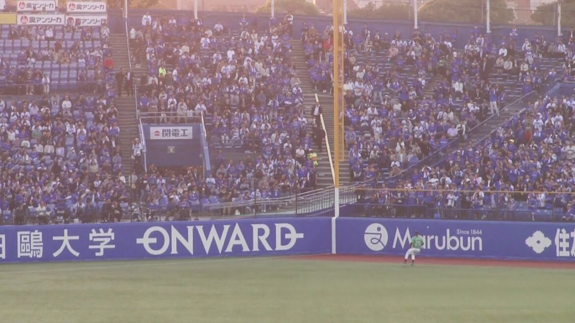 DeNA 蝦名達夫 ツーベースヒット　ヤクルト vs DeNA　2025年4月30日(水) 神宮球場