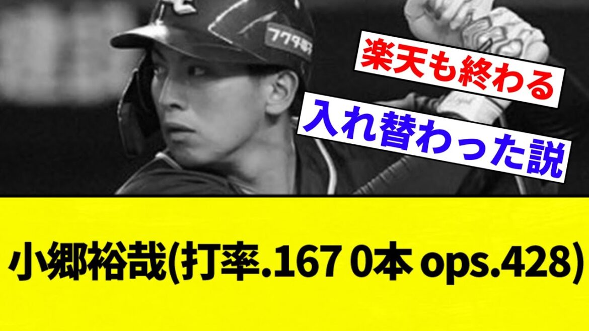【これ】小郷裕哉(打率.167 0本 ops.428)←これ【プロ野球反応集】【2chスレ】【なんG】