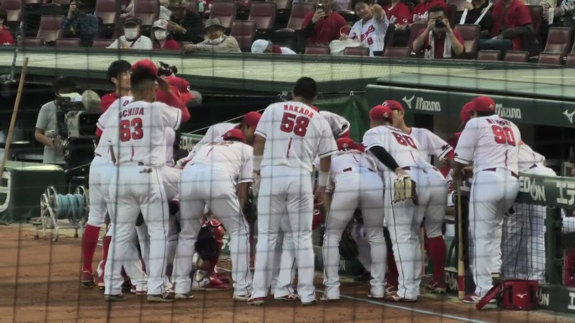 ２０２４公式戦広島カープラスト円陣【広島vsヤクルト最終戦２０２４／１０／５】