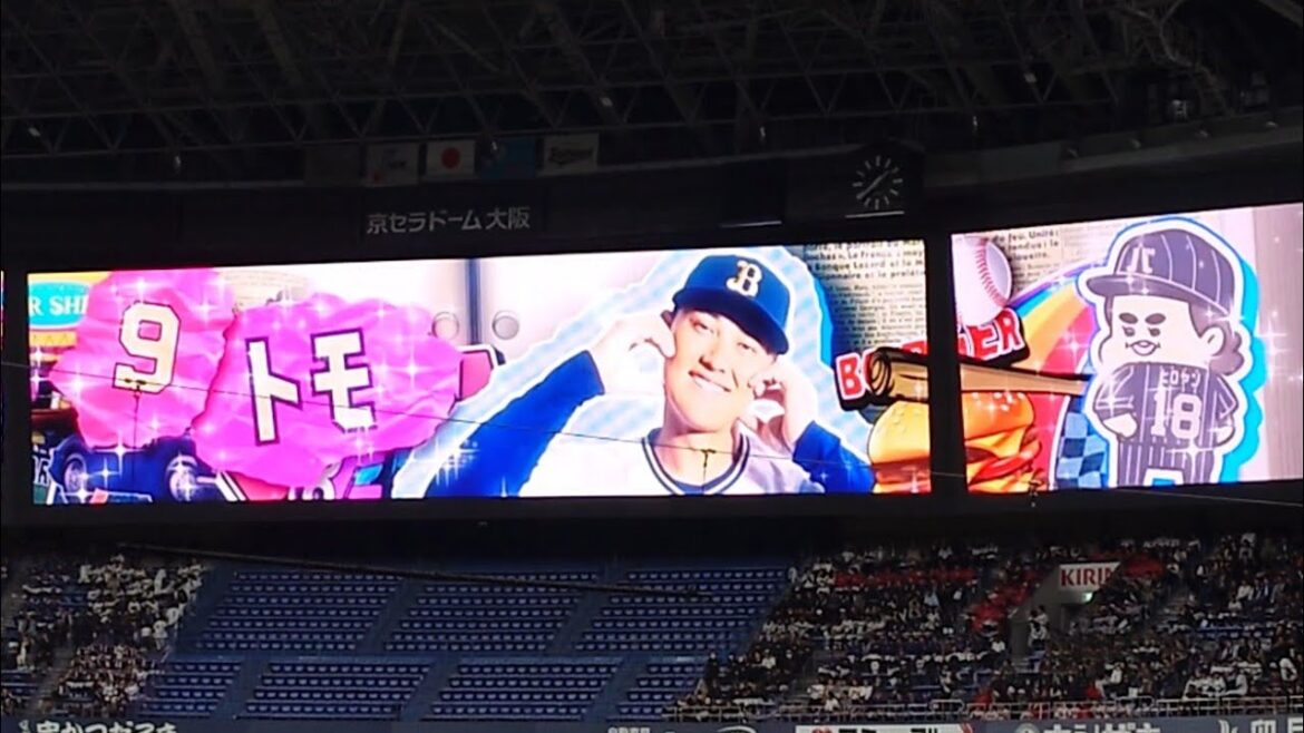 野口智哉 選手 ｢Lil Pump  Gucci Gang｣ 登場曲 オリックス･バファローズ 選手 ビジョン映像 PV 演出 ヘッドショット @ 京セラドーム 2025 Bsオリっこデー