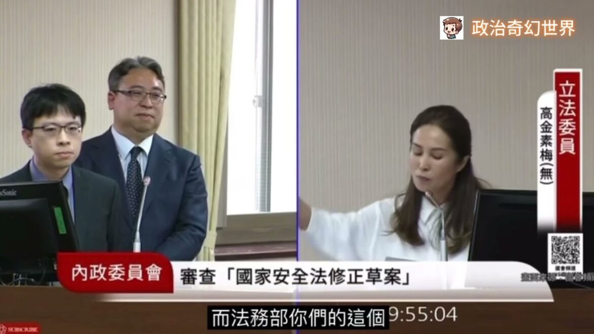 高金素梅現在是在中國阻止國安法加嚴？假借反綠色恐怖之名，行護共亂政之實？