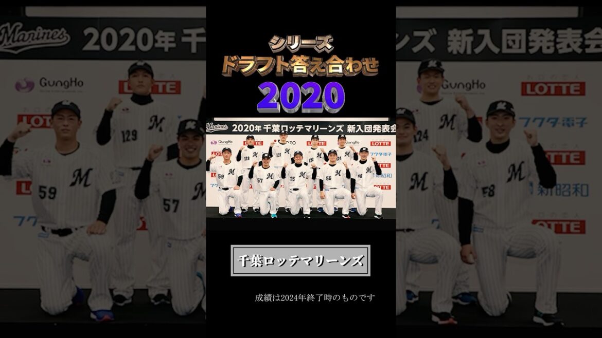 【2020年千葉ロッテマリーンズ】ドラフト答え合わせ　#shorts #プロ野球 #野球  #ドラフト2025 #ドラフト候補 #プロスピ #ドラフト2025