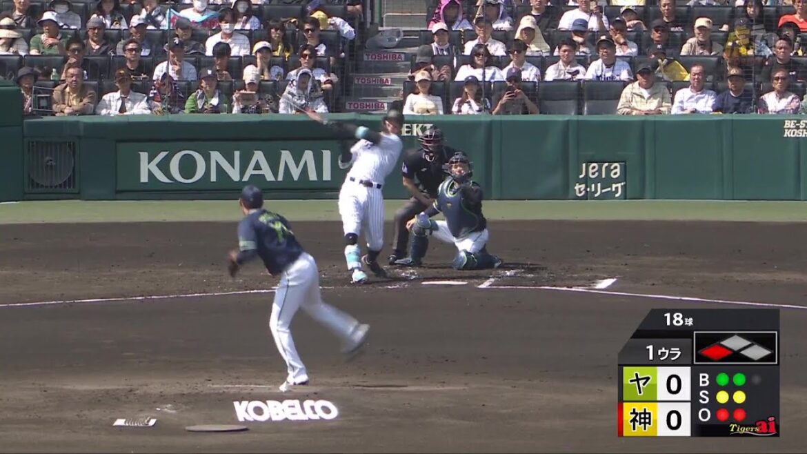 【打点トップ】1回裏、#佐藤輝明 選手がライト前に運び先制タイムリー！【2025/5/3Ｔ－Ｓ】