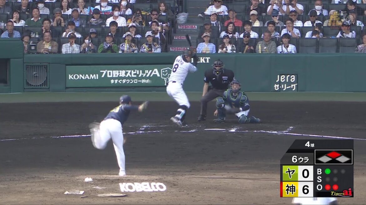 【猛打止まらず】6回裏、#佐藤輝明 選手が右中間へ運びタイムリースリーベースヒット！【2025/5/3Ｔ－Ｓ】