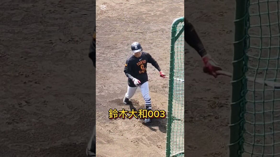 【GIANTS】 #鈴木大和 003のバッティング練習 #shorts #巨人 #ジャイアンツ #プロ野球