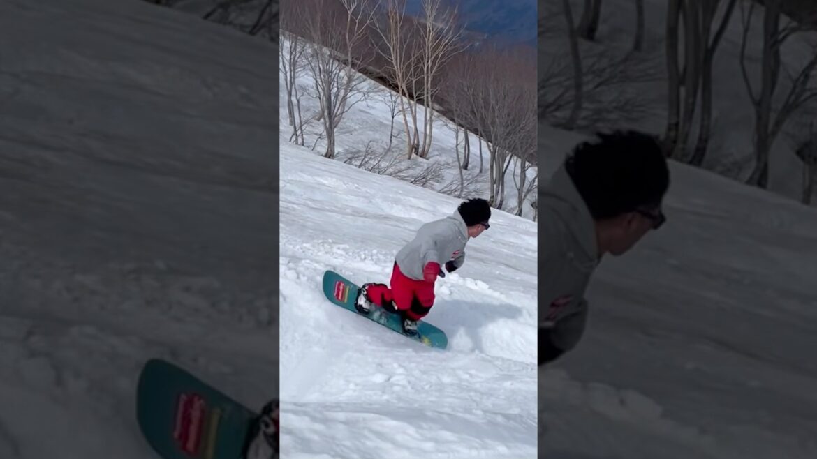 【コブトリ】コブの中でグラトリバックサイド360°#竹内水輝 #snowboarding #スノーボード#グラトリ#コブ