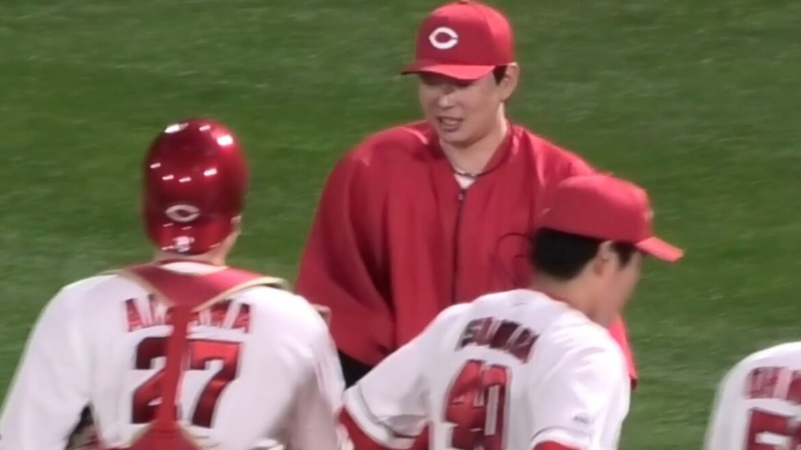 大瀬良大地の今季初勝利の瞬間&勝利のハイタッチ！広島東洋カープvs東京ヤクルトスワローズ 2025年4月23日