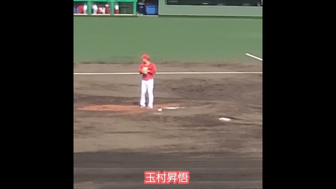 20250301　玉村昇悟の投球練習　6@岡山 倉敷ﾏｽｶｯﾄｽﾀｼﾞｱﾑ･外野ﾗｲﾄ ｵｰﾌﾟﾝ戦