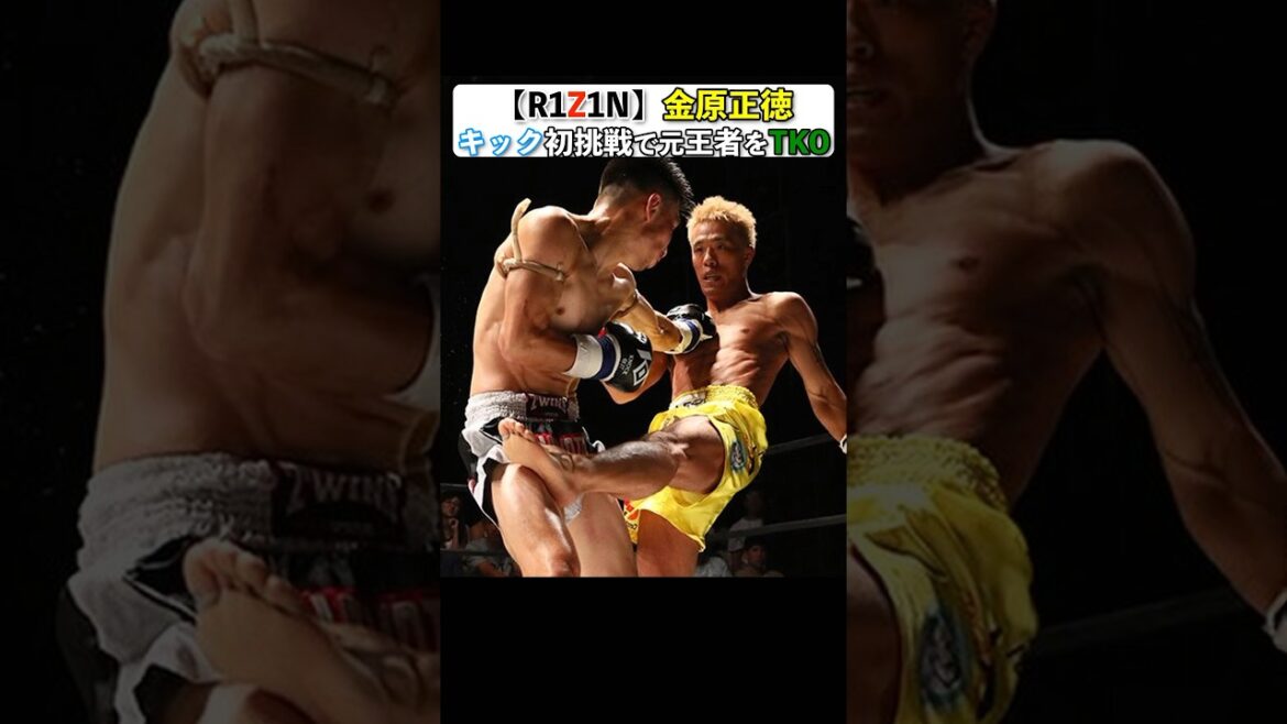 キック初挑戦で元王者をKOしてしまう金原正徳 #rizin #ufc #鈴木千裕 #ボクシング