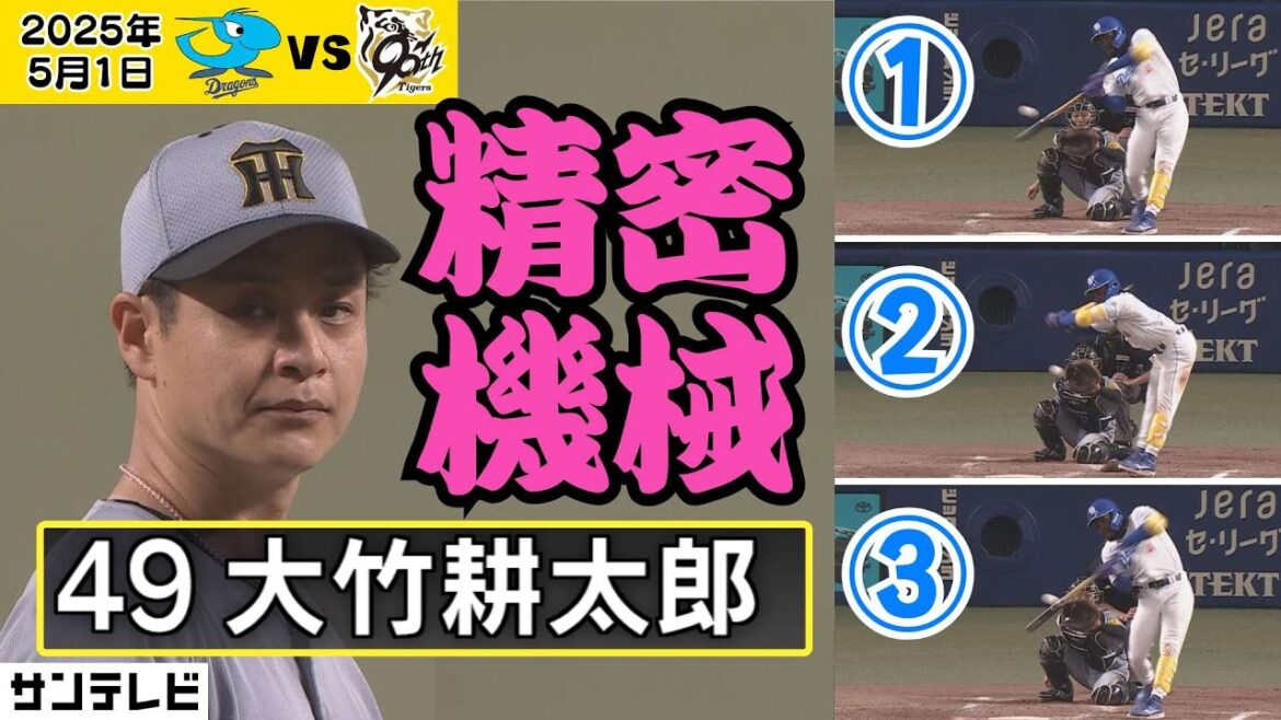 【吉見一起さんべた褒め】大竹投手がビタビタのコントロールでピンチに立ち向かう！ #サンテレビボックス席