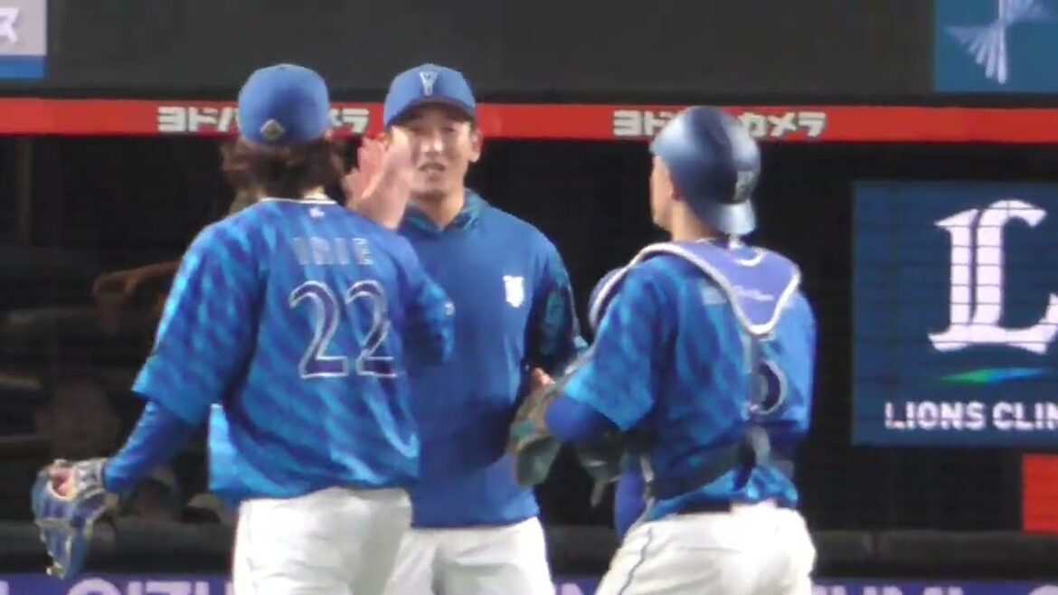 2025年3月 オープン戦・埼玉西武戦。 試合終了