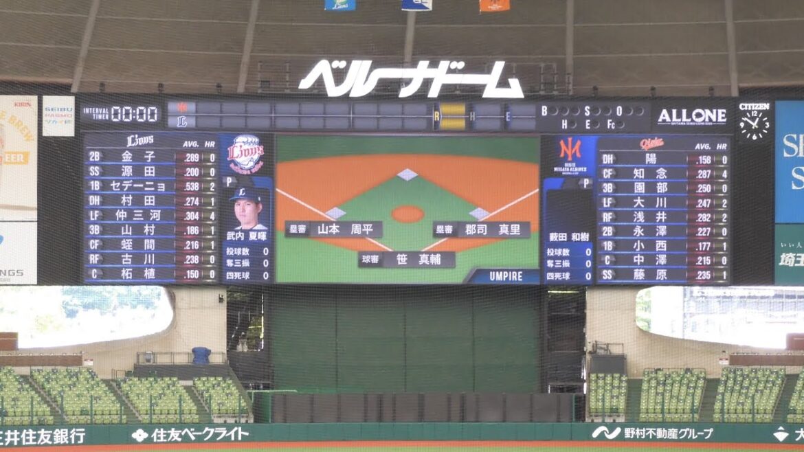 【イースタン・リーグ ベルーナ開催】埼玉西武ライオンズvsオイシックス新潟アルビレックスBC スタメン発表~初回守備入り選手紹介 2025/05/04