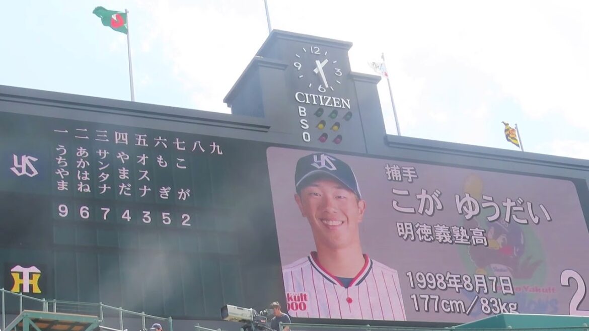 東京ヤクルトスワローズ ひらがなスタメン発表 @甲子園 20250504 東京ヤクルトスワローズ ひらがなスタメン発表 @甲子園 20250504