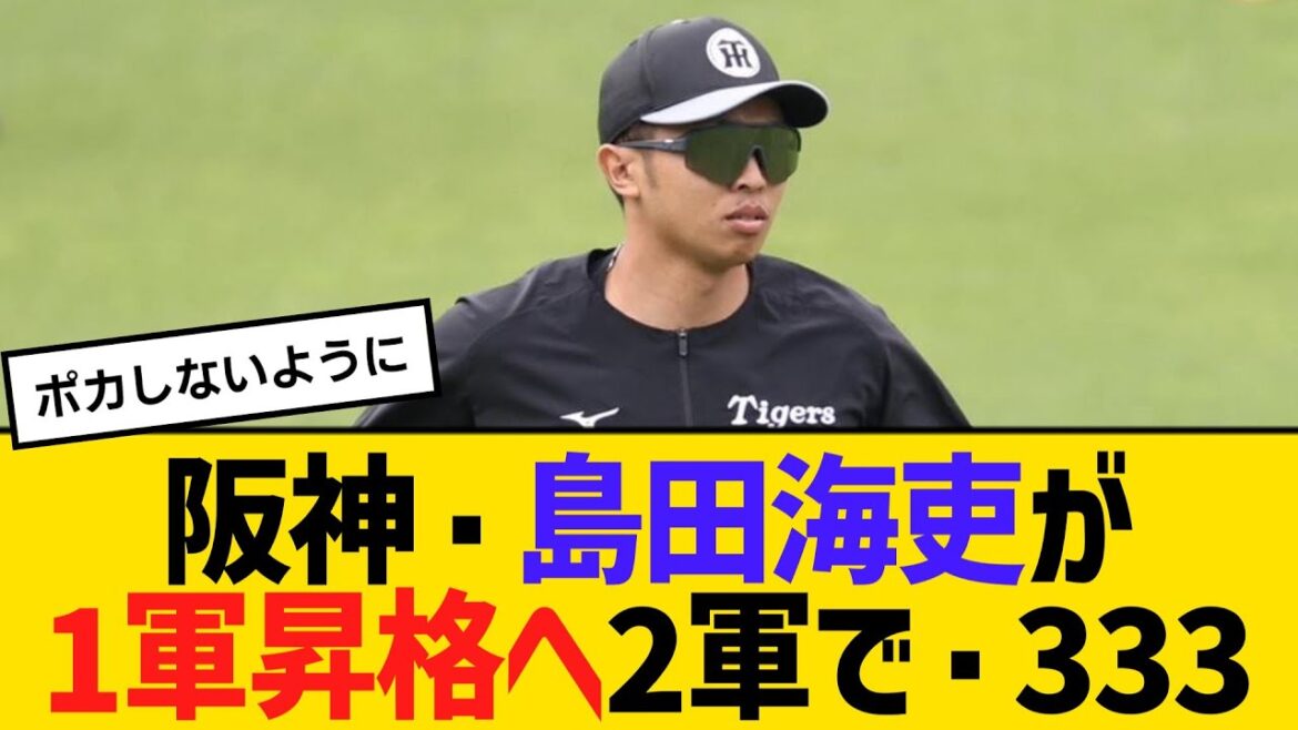 阪神・島田海吏が1軍昇格へ、2軍で打率・333　【ネットの反応】【反応集】