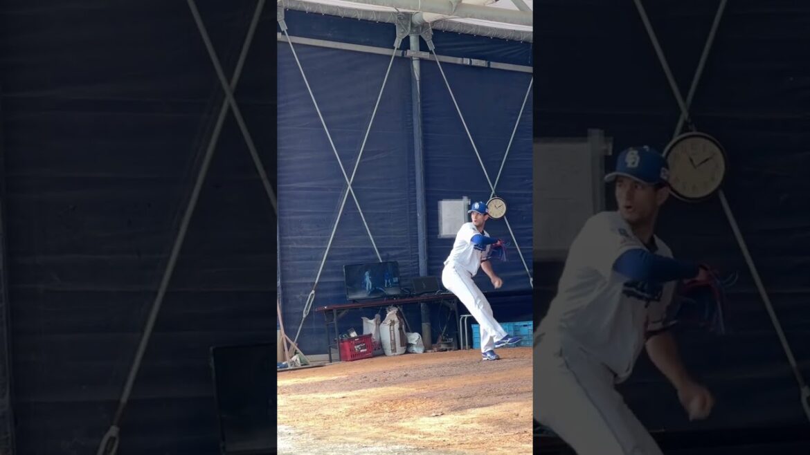 【投手・R・マルティネス】投球フォームのスロー映像 【5時スタ】 #中日ドラゴンズ #沖縄キャンプ #マルティネス #shorts