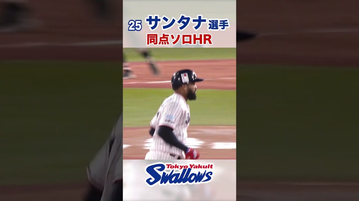 サンタナ選手 同点ソロHR　#swallows #サンタナ #shorts