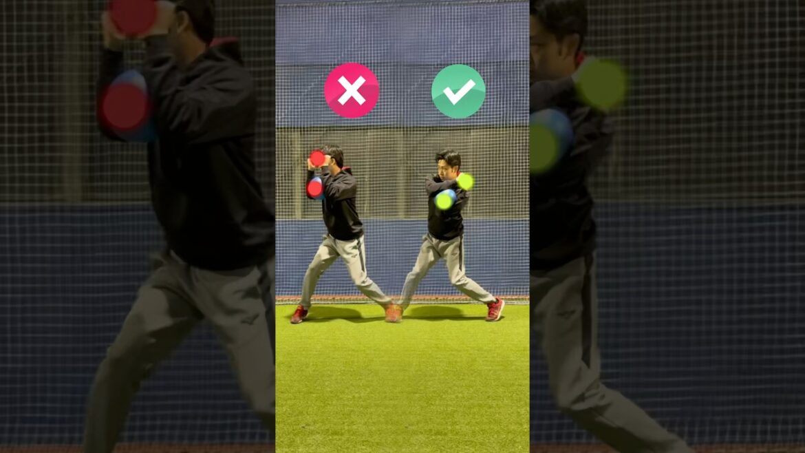 手よりも先に肘を入れてくる #野球 #バッティング