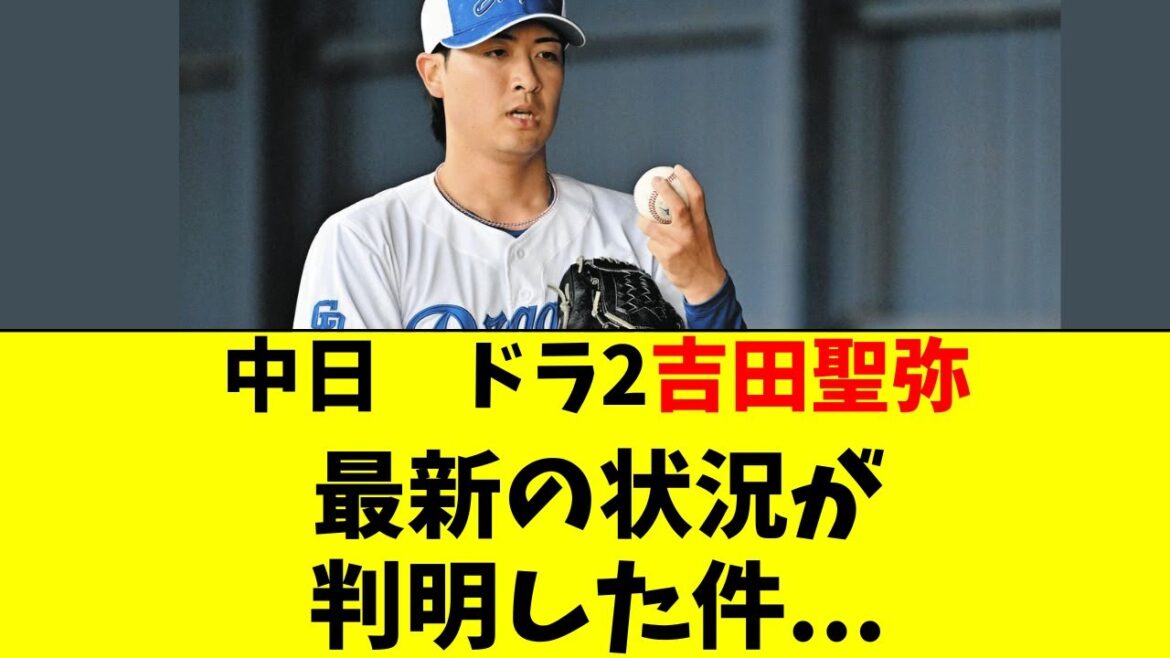 【中日】ドラ２吉田聖弥の現在の状況がこちら・・・