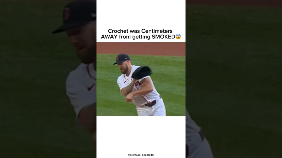 Crochet was Centimeters AWAY from getting SMOKED😱 #garrettcrochet #boston #smoke #baseball #mlb