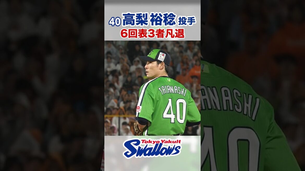高梨裕稔投手 6回表3者凡退 #swallows #高梨裕稔 #shorts