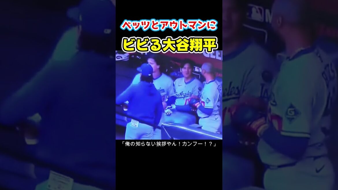 突然のカンフーにビビる大谷翔平が可愛いww #野球 突然のカンフーにビビる大谷翔平が可愛いww #野球