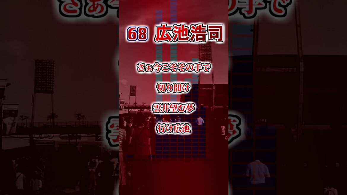 【広島東洋カープ】　広池浩司のテーマ　#shorts #応援歌 #広島東洋カープ