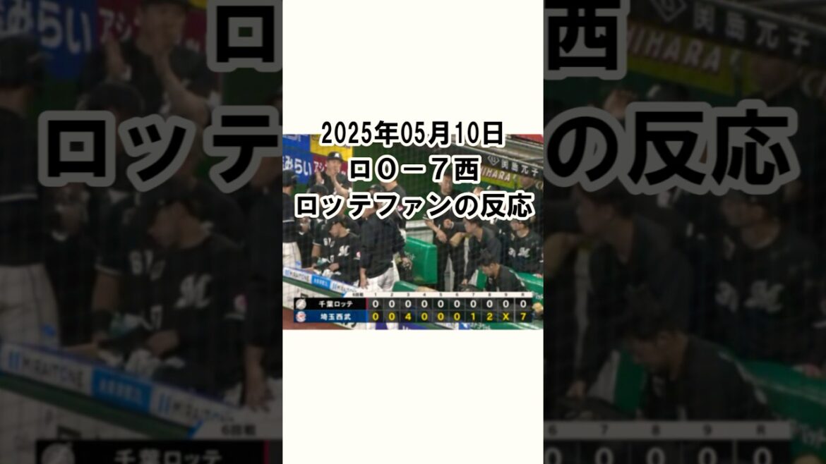 【2025年5月10日】ロッテ0-7西武 試合終了後のロッテファンの反応 #千葉ロッテマリーンズ #chibalotte #完封負け 【2025年5月10日】ロッテ0-7西武 試合終了後のロッテファンの反応 #千葉ロッテマリーンズ #chibalotte #完封負け