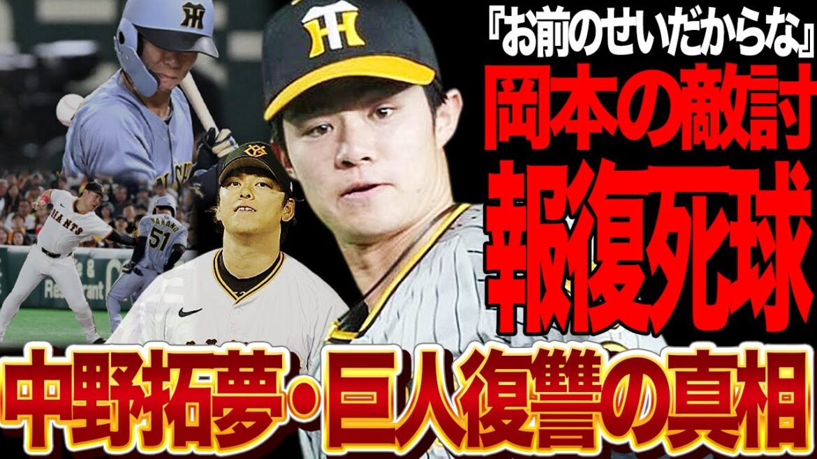 中野拓夢が高梨雄平から報復死球で球場騒然…岡本長期離脱の戦犯となった中野への復讐の真相に言葉を失う！！【プロ野球】