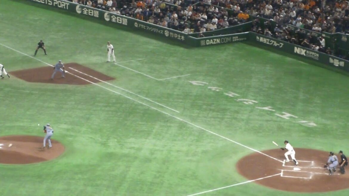 阪神 才木浩人 打球が左腕に直撃するアクシデント　巨人 vs 阪神　2025年5月6日(火) 東京ドーム