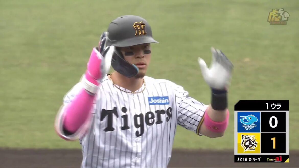【片手一本】1回裏、 #佐藤輝明 選手があわやホームランという当たりのライトオーバー先制タイムリーツーベースヒット！【2025/5/11 Ｔ－Ｄ】