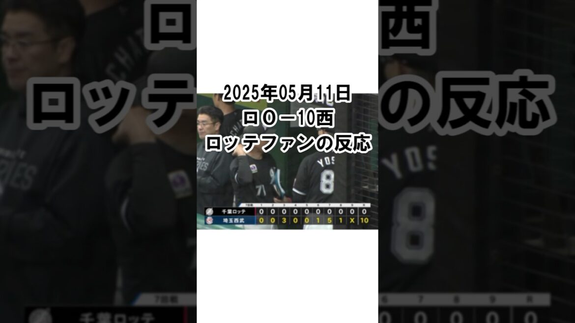 【2025年5月11日】ロッテ0-10西武 試合終了後のロッテファンの反応 #千葉ロッテマリーンズ #chibalotte #完封負け #藤岡裕大 【2025年5月11日】ロッテ0-10西武 試合終了後のロッテファンの反応 #千葉ロッテマリーンズ #chibalotte #完封負け #藤岡裕大