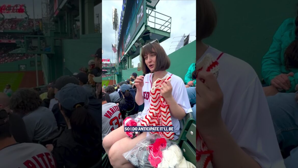 Crocheting during Garrett Crochet's starts 🧶