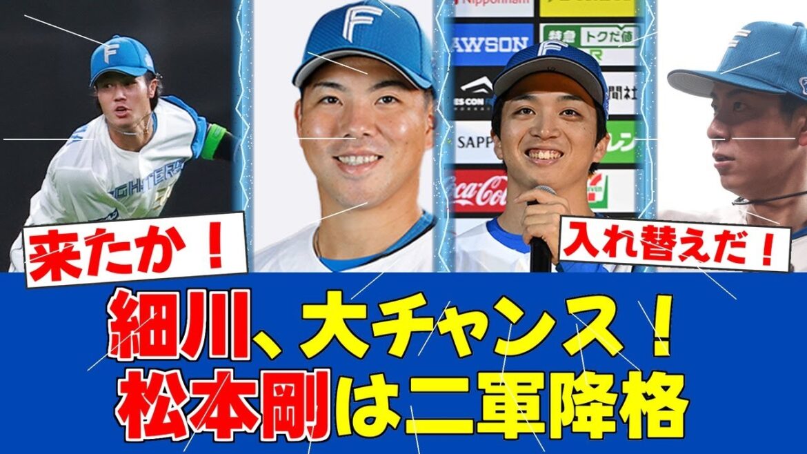 【緊急入替】日本ハム3選手昇格！金村先発、山本＆細川も一軍へ！松本剛と生田目は抹消…【日ハムファンの反応】【F速報】